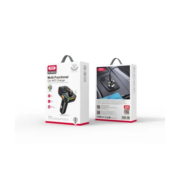 MR4_140339 Fm-трансмітер xo bcc09 smart bluetooth mp3 з tf card slot +pd 25w, чорний XO