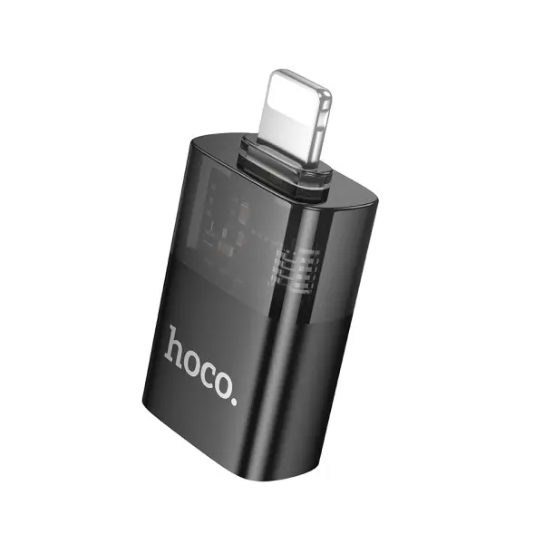 MR4_152315 Перехідник otg hoco ua36 ip male to usb female otg transparent adapter HOCO