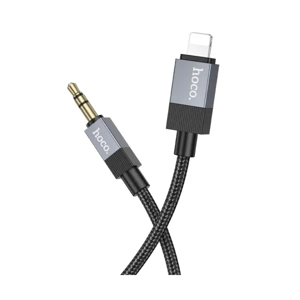 MR4_152105 Кабель aux audio hoco upa32a clever lightning 1 m, чорний HOCO