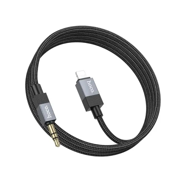 MR4_152105 Кабель aux audio hoco upa32a clever lightning 1 m, чорний HOCO