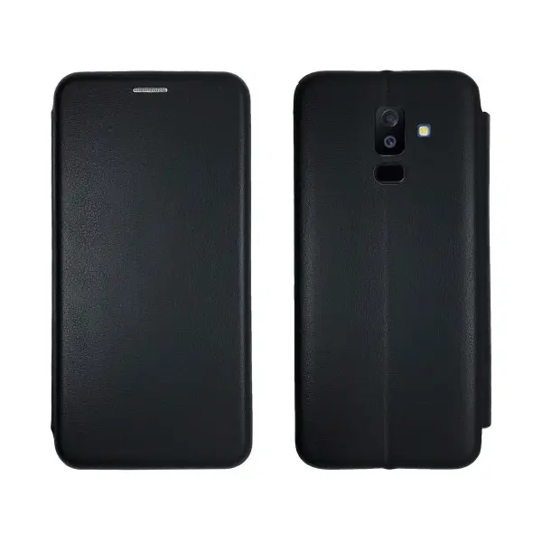 MR4_12136 Чохол-книжка level для samsung a6 plus 2018, чорний 