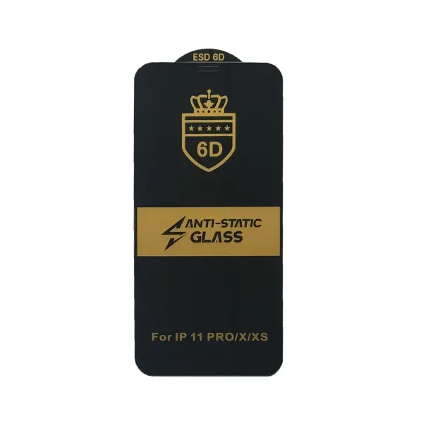 ЗАХИСНЕ СКЛО 6D ANTI-STATIC ДЛЯ IPHONE X, XS, 11 PRO, ЧОРНИЙ (ТЕХ. ПАК)