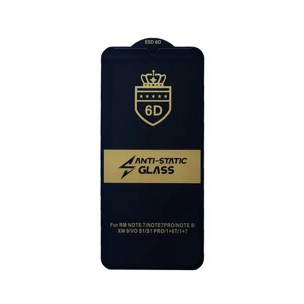 MR4_5968 Захисне скло 6d anti-static для redmi note 7, чорний (тех. пак) 