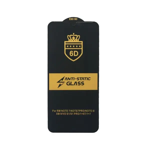 MR4_5960 Захисне скло 6d anti-static для redmi note 8, чорний (тех. пак) 