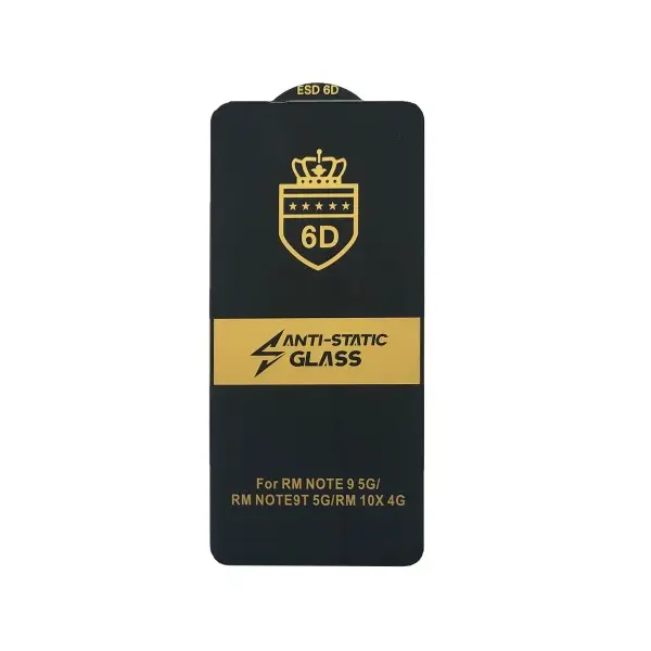 ЗАХИСНЕ СКЛО 6D ANTI-STATIC ДЛЯ REDMI NOTE 9, ЧОРНИЙ (ТЕХ. ПАК)