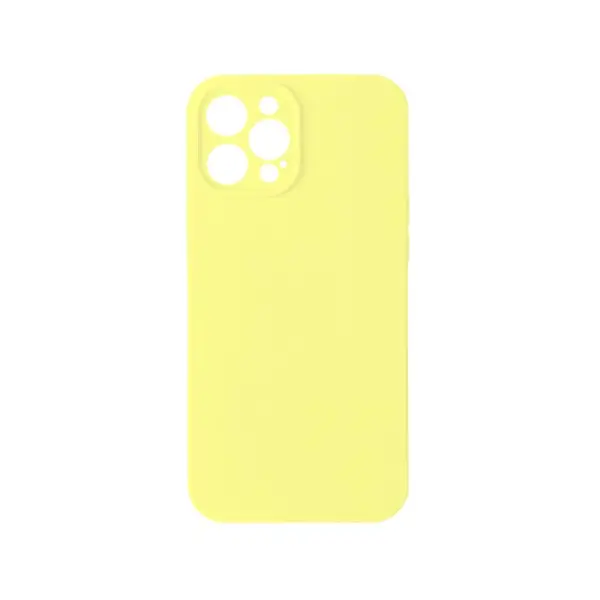 ЧОХОЛ SILICONE CASE FULL CAMERA COPY ДЛЯ IPHONE 12 PRO MAX (51) MELLOW ЖОВТИЙ