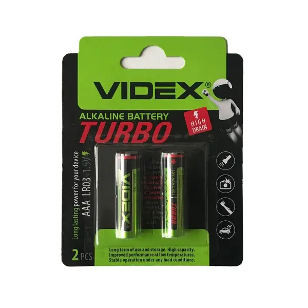MR4_13273 Батарейка videx turbo lr06 (aa) blister 2 (2, 20, 360) 