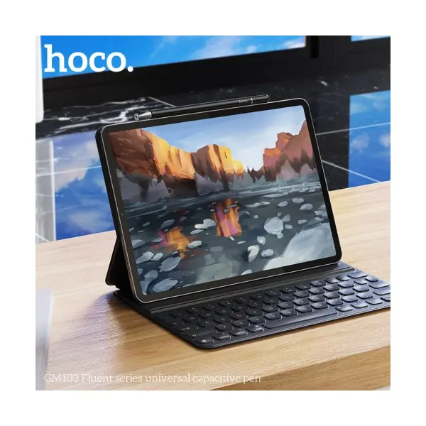 СТІЛУС HOCO GM103 FLUENT SERIES UNIVERSAL CAPACITIVE PEN, ЧОРНИЙ