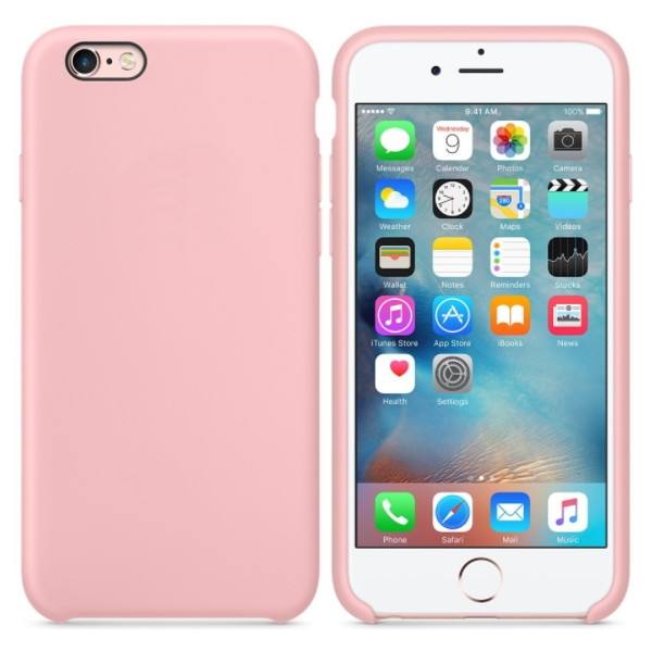 MR1_80940 Чехол silicone case для iphone 6 plus, 6s plus, оригинал розовый SILICONE CASE