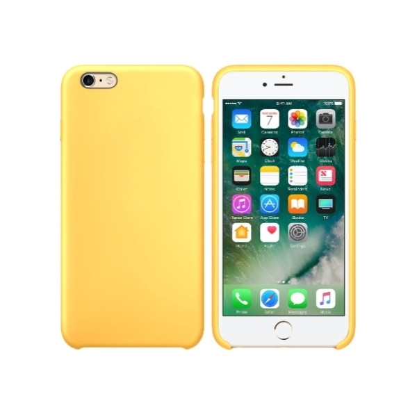 MR1_80931 Чохол silicone case для iphone 6 plus, 6s plus, оригінал жовтий SILICONE CASE