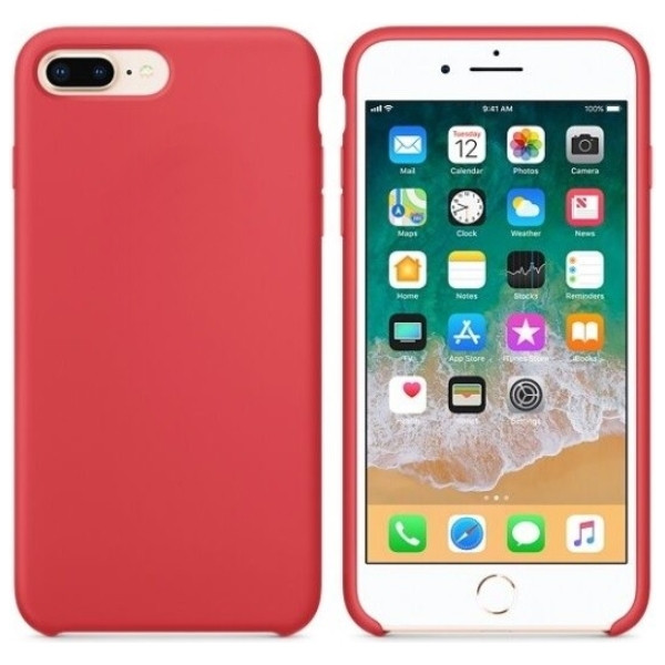 MR1_80987 Чохол silicone case для iphone 7 plus, 8 plus, оригінал burgundy червоний SILICONE CASE