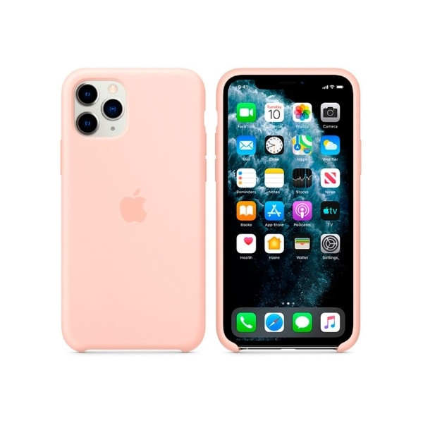 MR1_80881 Чохол silicone case для iphone 11 pro max рожевий sand, or SILICONE CASE