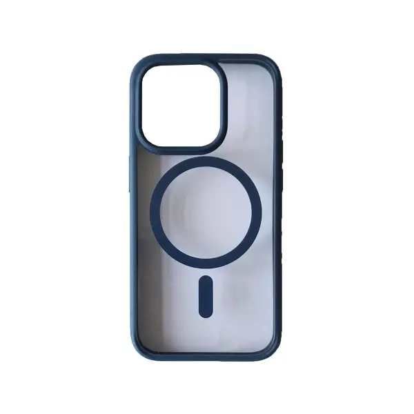 MR4_19669 Чохол rock guard transparent with magnetic series для iphone 15 titanium синій 