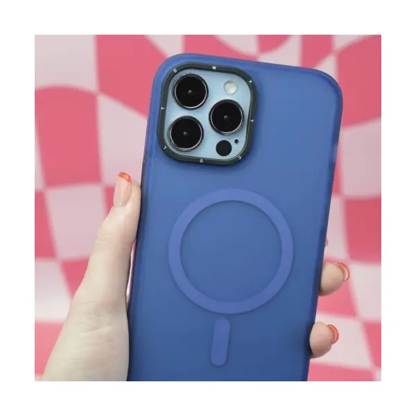 ЧОХОЛ TOTAL MATTE MAGSAFE ДЛЯ IPHONE 12 PRO MAX, 13 PRO MAX DARK СИНІЙ