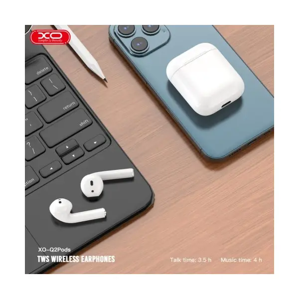 MR4_18846 Навушники бездротові xo q2 pods bluetooth headset, білий 