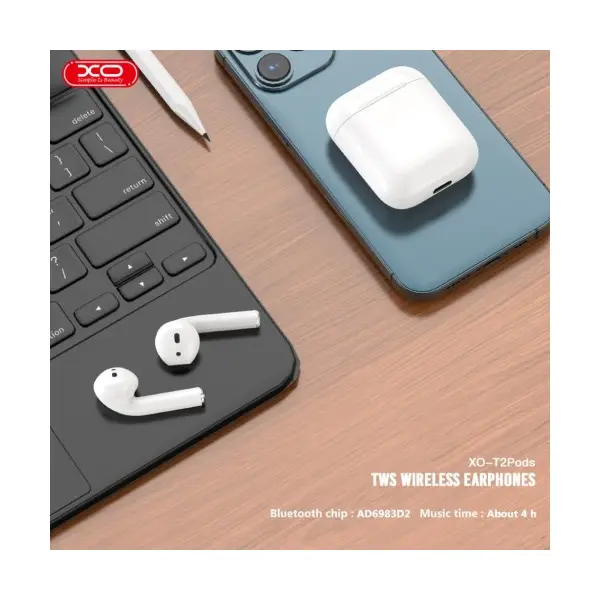 MR4_18850 Навушники бездротові xo t2 pods bluetooth headset, білий 