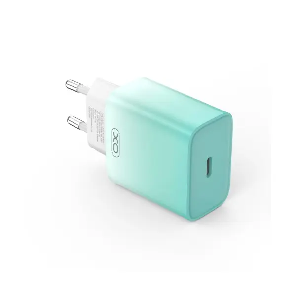 МЕРЕЖЕВИЙ ЗАРЯДНИЙ ПРИСТРІЙ XO CE18 (EU) PD30W TYPE-C FAST CHARGING CHARGER СИНІЙ