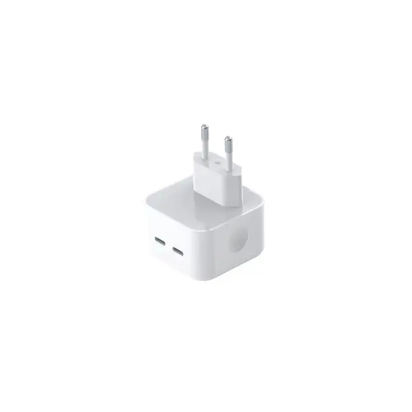 МЕРЕЖЕВИЙ ЗАРЯДНИЙ ПРИСТРІЙ XO L102 (EU) 35W DUAL TYPE-C PORT FAST CHARGER WITH LIGHTNING CABLE (NB113), БІЛИЙ