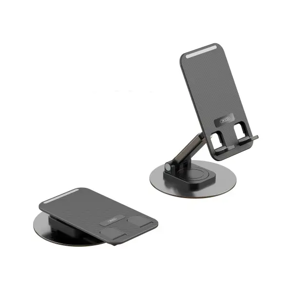 НАСТІЛЬНИЙ ТРИМАЧ XO C108 SMALL DISC ROTATING 360 METAL PHONE HOLDER, ЧОРНИЙ