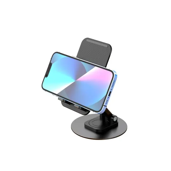НАСТІЛЬНИЙ ТРИМАЧ XO C108 SMALL DISC ROTATING 360 METAL PHONE HOLDER, ЧОРНИЙ