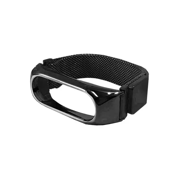MR4_25127 Ремінець для xiaomi mi band 3, 4, 5, 6 milanese loop, чорний 