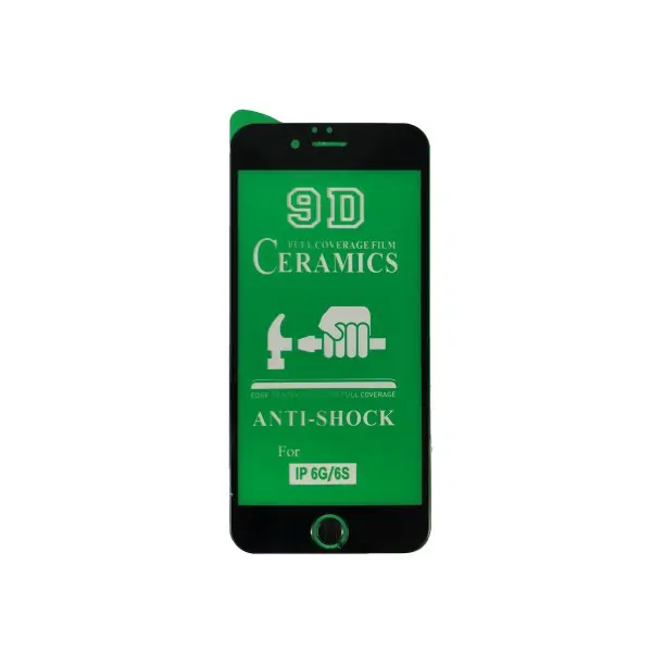 MR4_21603 Захисне скло ceramic для iphone 6, 6s, чорний (тех. пак) 