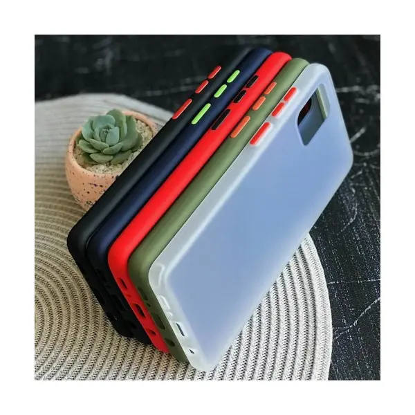 MR4_21561 Чохол-бампер захисний gingle matte case redmi note 9s, 9pro, чорний, червоний PRC