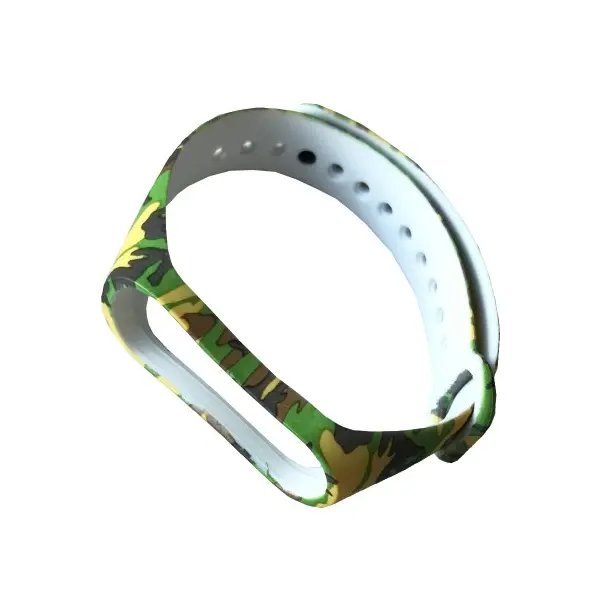 MR4_23662 Ремінець для xiaomi mi band 3, 4 camouflage зелений 1 