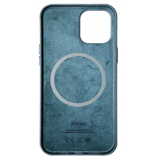MR1_82506 Чохол leather case для iphone 12 pro max з magsafe baltic синій LEATHER