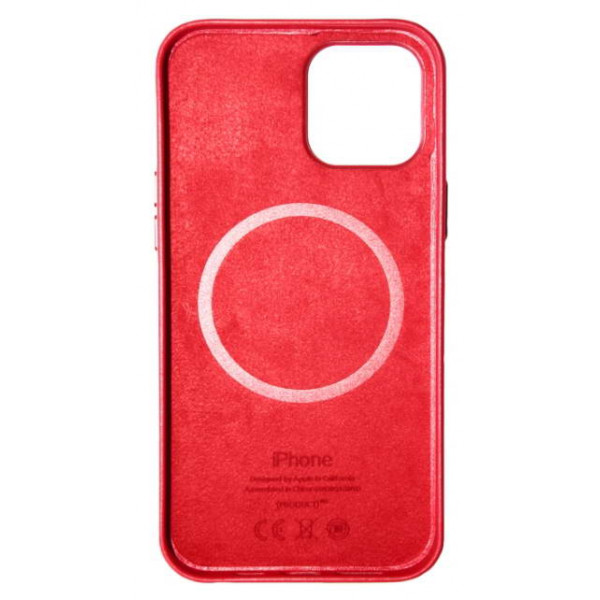 MR1_82499 Чохол leather case для iphone 12 mini з magsafe червоний LEATHER
