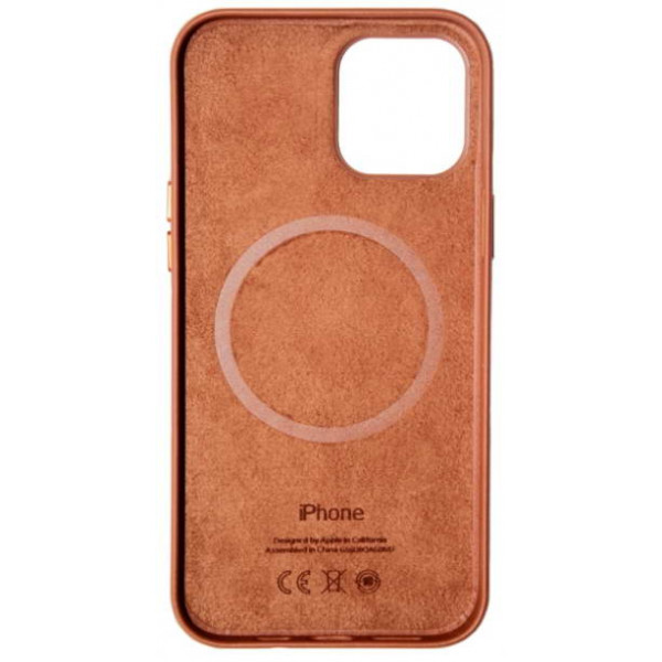 MR1_82508 Чохол leather case для iphone 12 pro max з magsafe saddle коричневий LEATHER