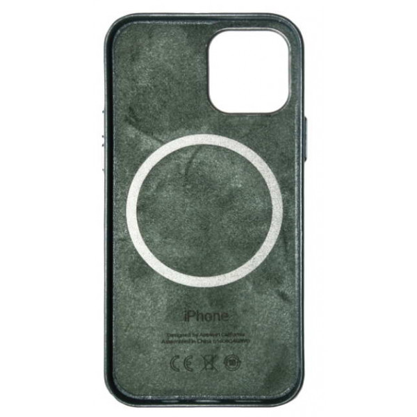 MR1_82503 Чохол leather case для iphone 12 mini з magsafe pine зелений LEATHER