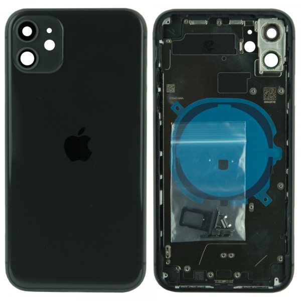 MR1_83878 Корпус телефона для iphone 11 (з кнопками та sim лотком), чорний PRC