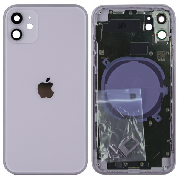 MR1_83880 Корпус телефона для iphone 11 (з кнопками та sim лотком) пурпуровий h/c PRC