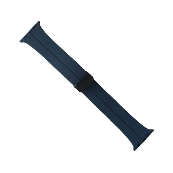 РЕМІНЕЦЬ ДЛЯ APPLE WATCH NEW SILICONE MAGNETIC LOCK 38, 40, 41MM MIDNIGHT СИНІЙ