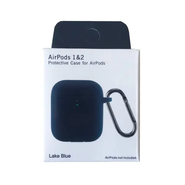 MR4_33173 Чохол для airpods 1, 2 silicon slim (+ карабин) new box lake синій 