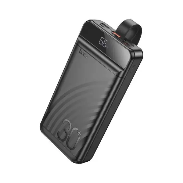 ЗОВНІШНІЙ АКУМУЛЯТОР POWER BANK HOCO J123B ELEMENT 22.5W+PD20W FULLY COMPATIBLE WITH LCD AND LED-LAMP 30 000MAH, ЧОРНИЙ