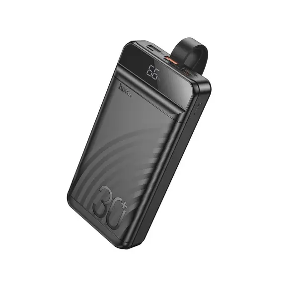 ЗОВНІШНІЙ АКУМУЛЯТОР POWER BANK HOCO J123B ELEMENT 22.5W+PD20W FULLY COMPATIBLE WITH LCD AND LED-LAMP 30 000MAH, ЧОРНИЙ