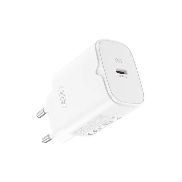 МЕРЕЖЕВИЙ ЗАРЯДНИЙ ПРИСТРІЙ XO L131 PD30W 1TYPE-C FAST CHARGING WITH LIGHTNING CABLE, БІЛИЙ