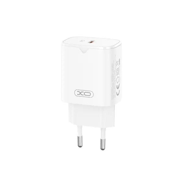 МЕРЕЖЕВИЙ ЗАРЯДНИЙ ПРИСТРІЙ XO L131 PD30W 1TYPE-C FAST CHARGING WITH LIGHTNING CABLE, БІЛИЙ
