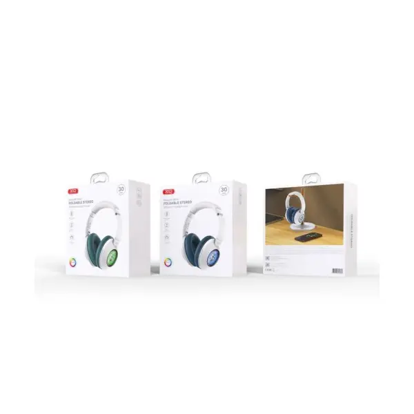 MR4_29883 Навушники накладні xo be43 lion dancing folding headband bluetooth headset сині 