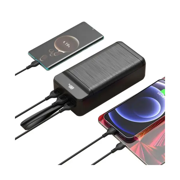 ЗОВНІШНІ АКУМУЛЯТОРИ POWER BANK XO PR157 FAST-CHARGING PD20W, QC22.5W 40 000MAH, ЧОРНИЙ