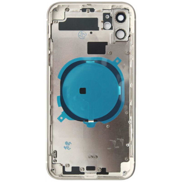 MR1_83881 Корпус телефона для iphone 11 (с кнопками и sim лотком) белый PRC