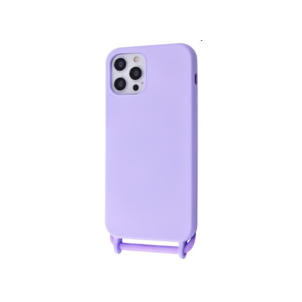 MR1_83740 Чохол lanyard case для iphone 12 mini зі шнурком light пурпуровий LANYARD CASE