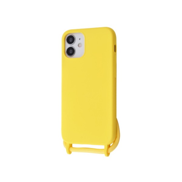 MR1_83746 Чохол lanyard case для iphone 12 mini зі шнурком жовтий LANYARD CASE
