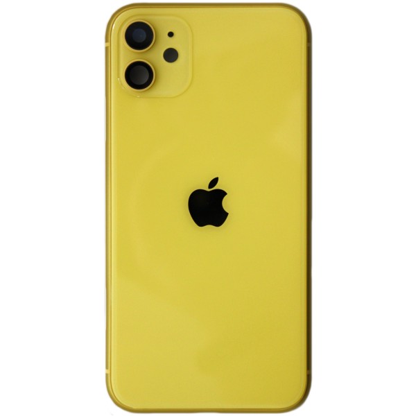 MR1_83882 Корпус телефона для iphone 11 (з кнопками та sim лотком) жовтий PRC