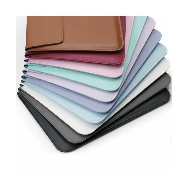 ЧОХОЛ-КОНВЕРТ-ПОДСТАВКА LEATHER PU ДЛЯ MACBOOK 11, СІРИЙ