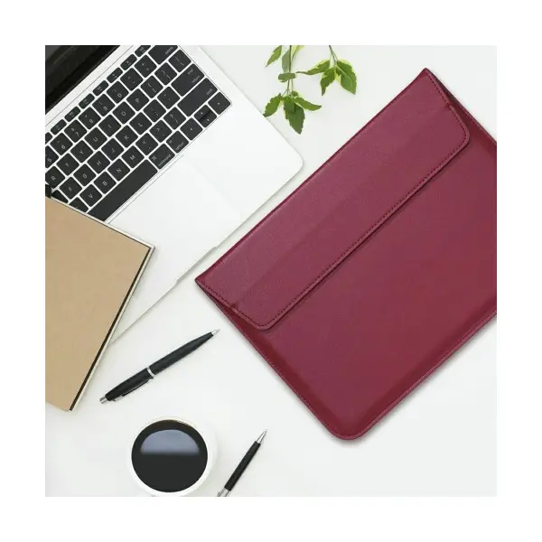ЧОХОЛ-КОНВЕРТ-ПОДСТАВКА LEATHER PU ДЛЯ MACBOOK 11 СИНІЙ