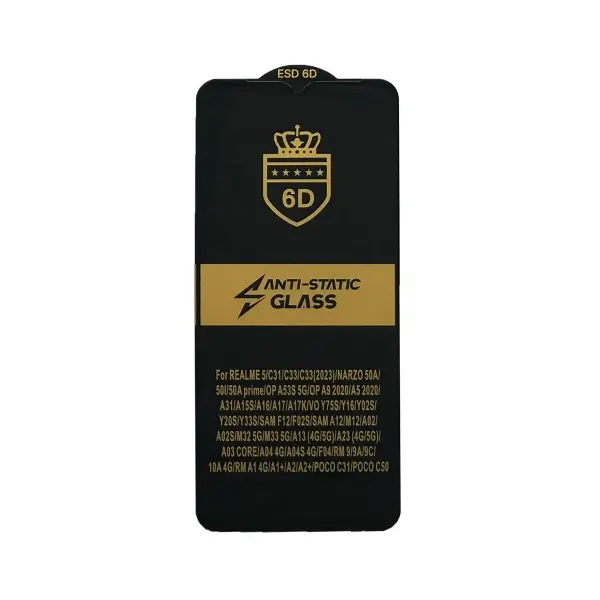 MR4_36264 Захисне скло 6d anti-static для samsung a13 4g (a135), чорний, (тех. пак) 