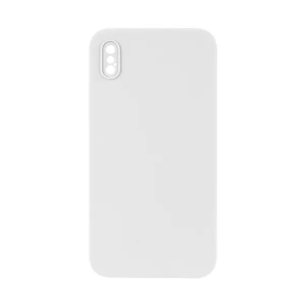 ЧОХОЛ SILICONE CASE FULL CAMERA SQUARE SIDE COPY ДЛЯ IPHONE XS, БІЛИЙ